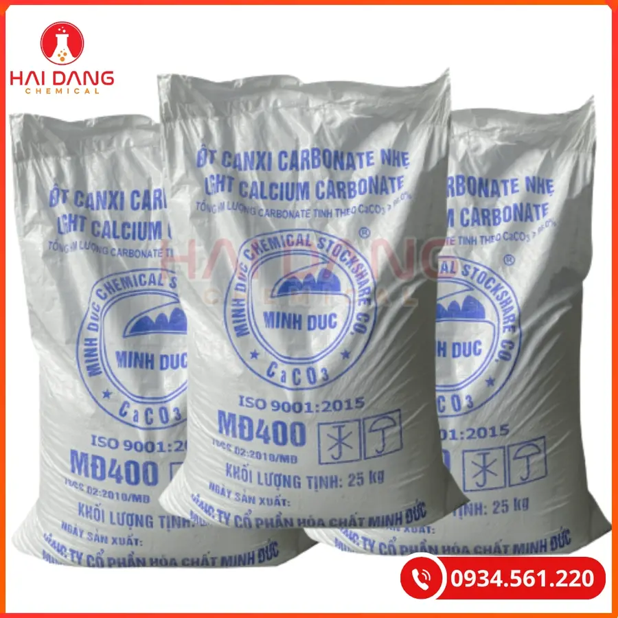 Vôi CaCO3 Việt Nam Bao 25kg Xử Lý Ao Nuôi | Giá Tốt Tại Kho Quảng Ninh
