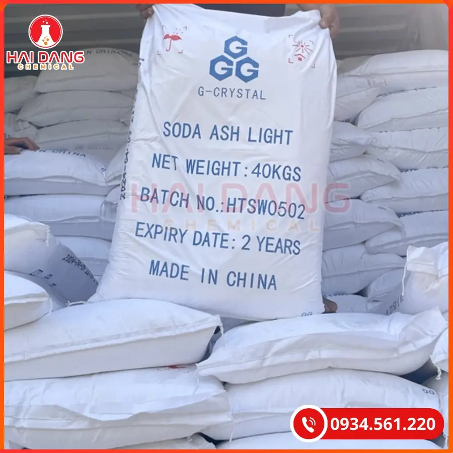 Soda Ash Light Na2CO3 Trung Quốc 40kg Hóa Chất Công Nghiệp | Giá Tốt Quảng Ninh