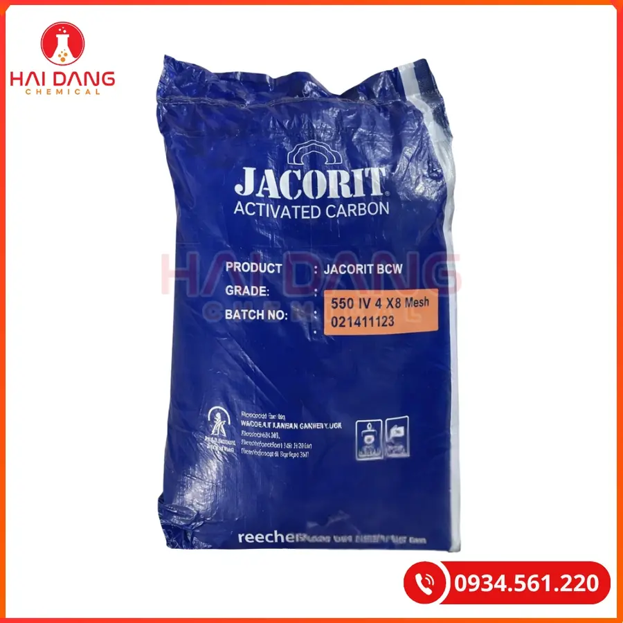 Than Hoạt Tính Hạt Jacorit Iodine 550 Min Lọc Nước Công Nghiệp | Giá Tốt Quảng Ninh