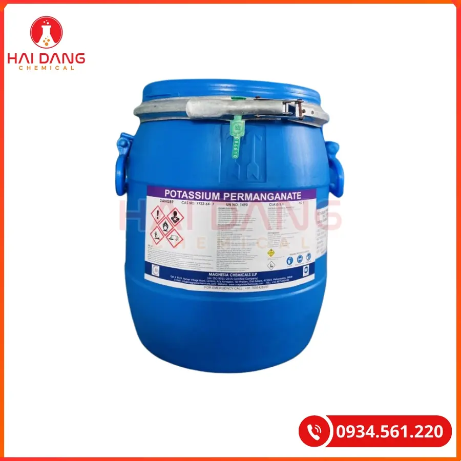 Thuốc Tím KMnO4 Ấn Độ Thùng 25kg Xử Lý Nước | Giá Tốt Tại Kho Quảng Ninh