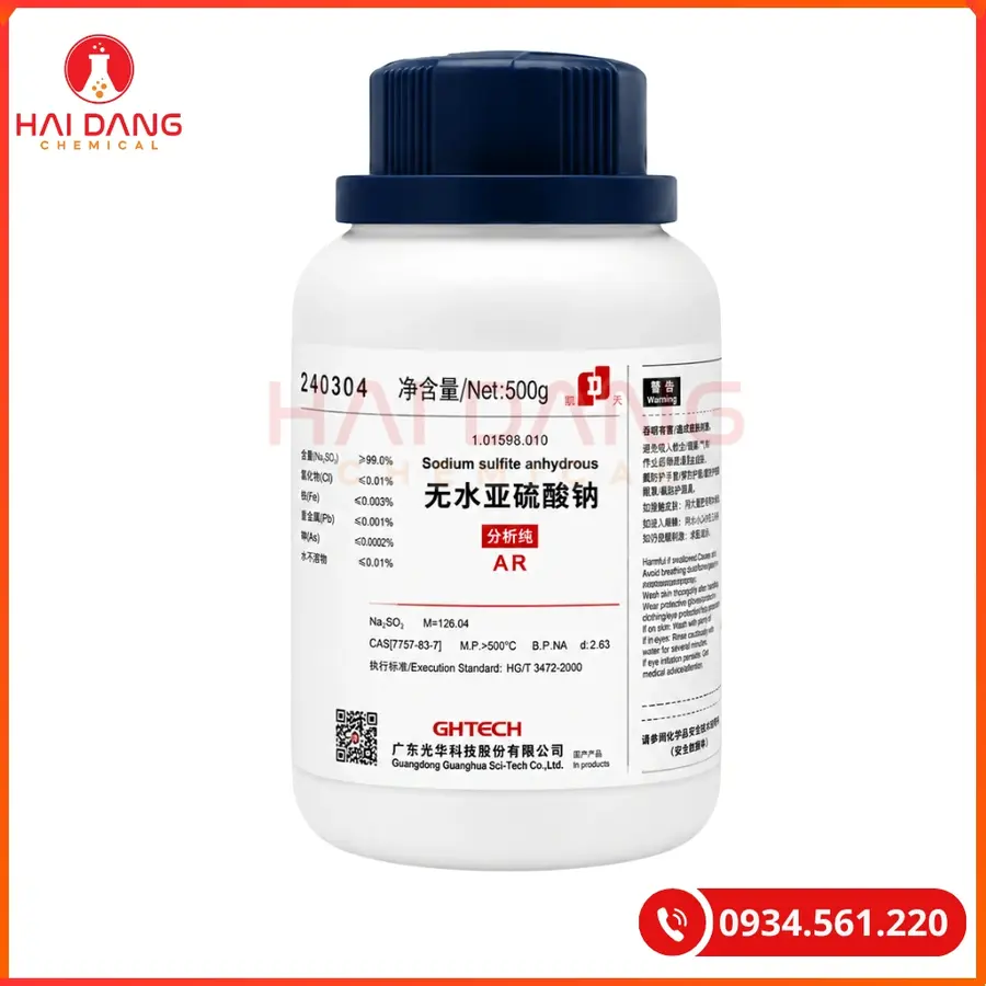 Sodium Hydrogen Sulfite Ghtech 500g Hóa Chất Thí Nghiệm | Giá Tốt Quảng Ninh