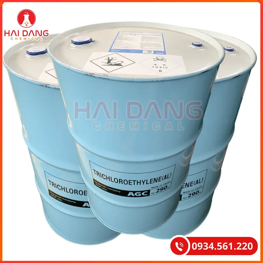 Trichloroethylene (TCE) Nhật Bản 290kg/Phuy Dung Môi Công Nghiệp | Giá Tốt Quảng Ninh