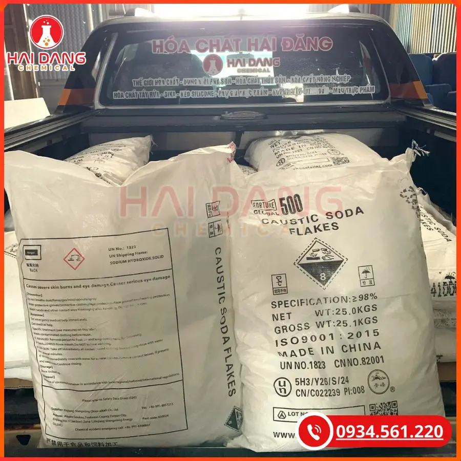 Xút Vảy NaOH 98% Trung Quốc Hóa Chất Công Nghiệp | Giá Tốt Quảng Ninh