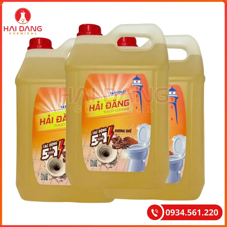 Nước Tẩy Toilet Hải Đăng Hương Quế Việt Nam 10 Lít Can 1 Lít Chai | Giá Tốt Quảng Ninh