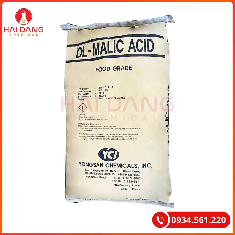 Acid Malic Hàn Quốc Thực Phẩm | Giá Tốt Tại Kho Quảng Ninh