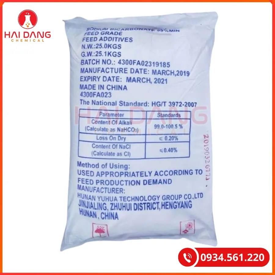 Sodium Bicarbonate NaHCO₃ Trung Quốc Bao 25kg Tăng Kiềm Thủy Sản | Giá Tốt Tại Kho Quảng Ninh