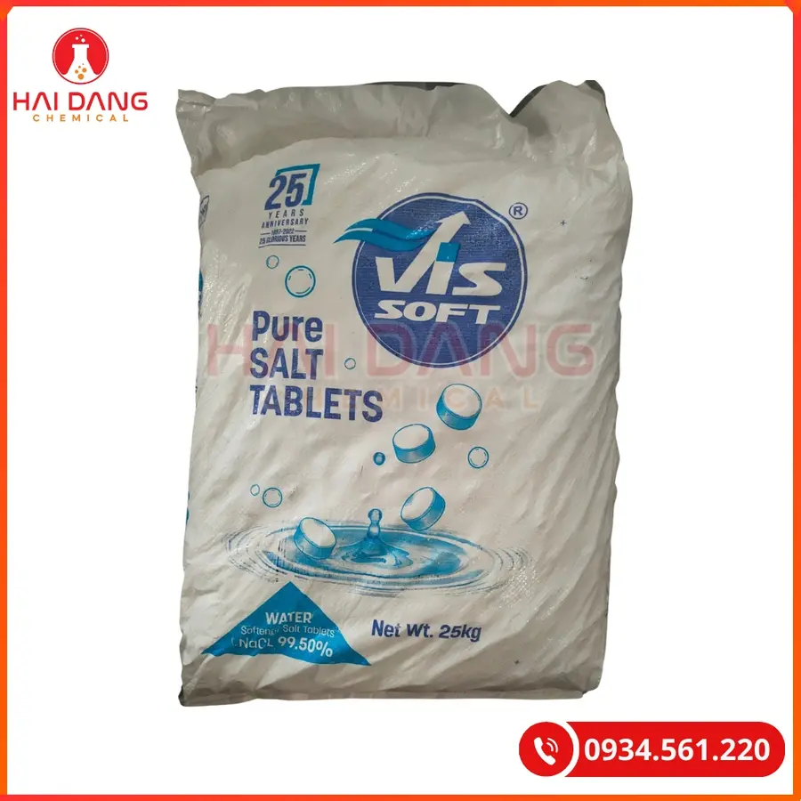 Muối Viên Ấn Độ Vissoft 25kg Xử Lý Nước | Giá Tốt Quảng Ninh