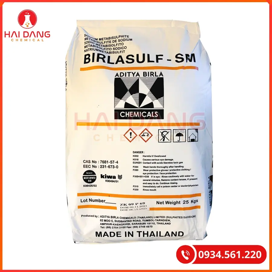 Sodium Metabisulfite Ý Thực Phẩm | Giá Tốt Tại Kho Quảng Ninh