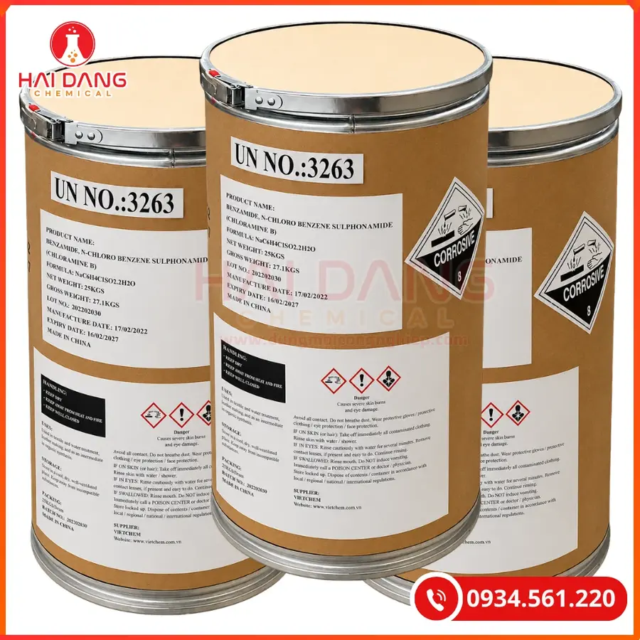 Cloramin B Trung Quốc 25kg Hóa Chất Khử Trùng | Giá Tốt Quảng Ninh