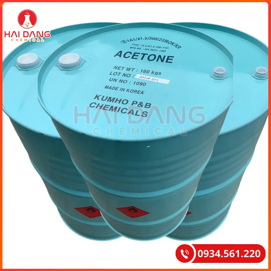 Acetone C3H6O Taiwan 160Kg Phuy Cho Hóa Chất Tẩy Rửa | Giá Tốt Quảng Ninh