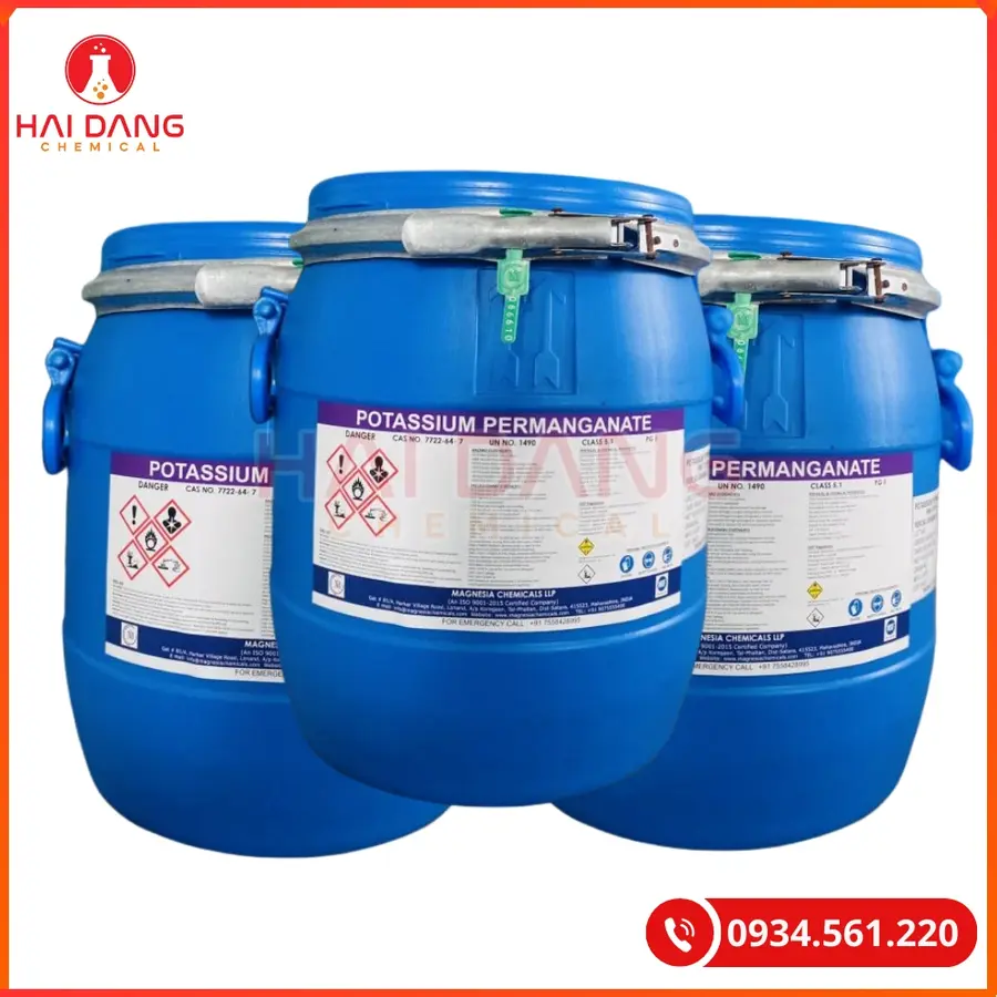 Thuốc Tím KMnO4 Ấn Độ Thùng 25kg Xử Lý Nước | Giá Tốt Tại Kho Quảng Ninh