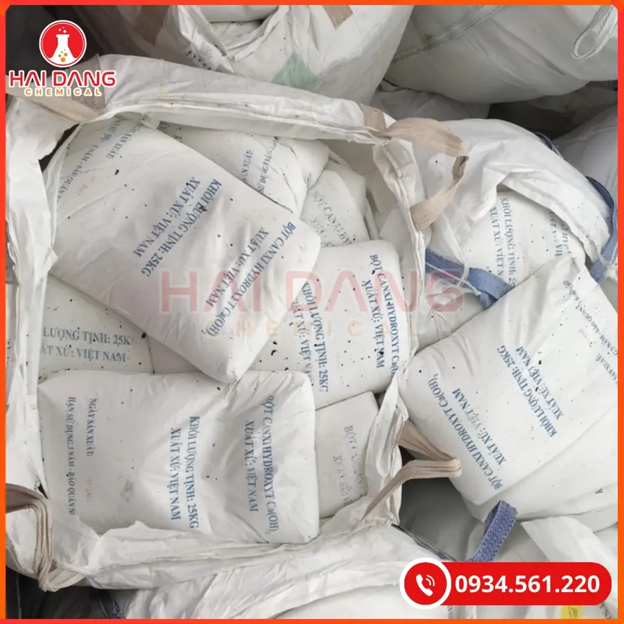 Vôi Ca(OH)2 Việt Nam Bao 25kg Xử Lý Ao Nuôi | Giá Tốt Tại Kho Quảng Ninh