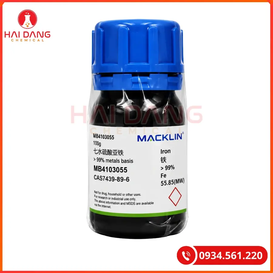 Iron (Fe) Macklin 25g Hóa Chất Thí Nghiệm | Giá Tốt Quảng Ninh