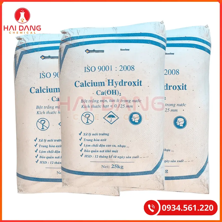 Vôi Ca(OH)2 Việt Nam Bao 25kg Xử Lý Ao Nuôi | Giá Tốt Tại Kho Quảng Ninh