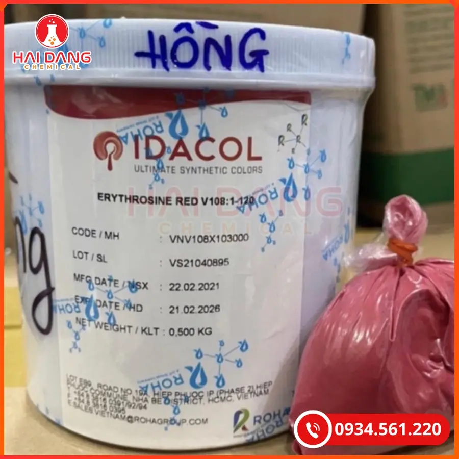 Màu Đỏ Erythrosine Red Thực Phẩm | Giá Tốt Tại Kho Quảng Ninh