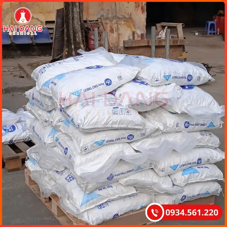 Muối Viên Ấn Độ Vissoft 25kg Xử Lý Nước | Giá Tốt Quảng Ninh