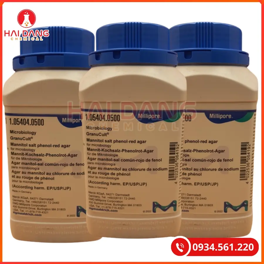 Mannitol Salt Phenol Red Agar Merck 500g Môi Trường Nuôi Cấy Vi Sinh | Giá Tốt Quảng Ninh