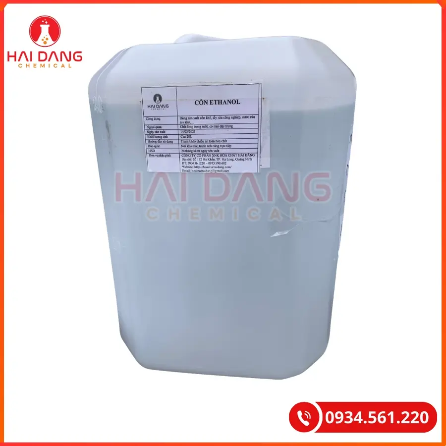Cồn Ethanol 96% C2H5OH Việt Nam Phuy 200 Lít Hoặc Can 20 Lít Cho Hóa Chất Tẩy Rửa | Giá Tốt Quảng Ninh