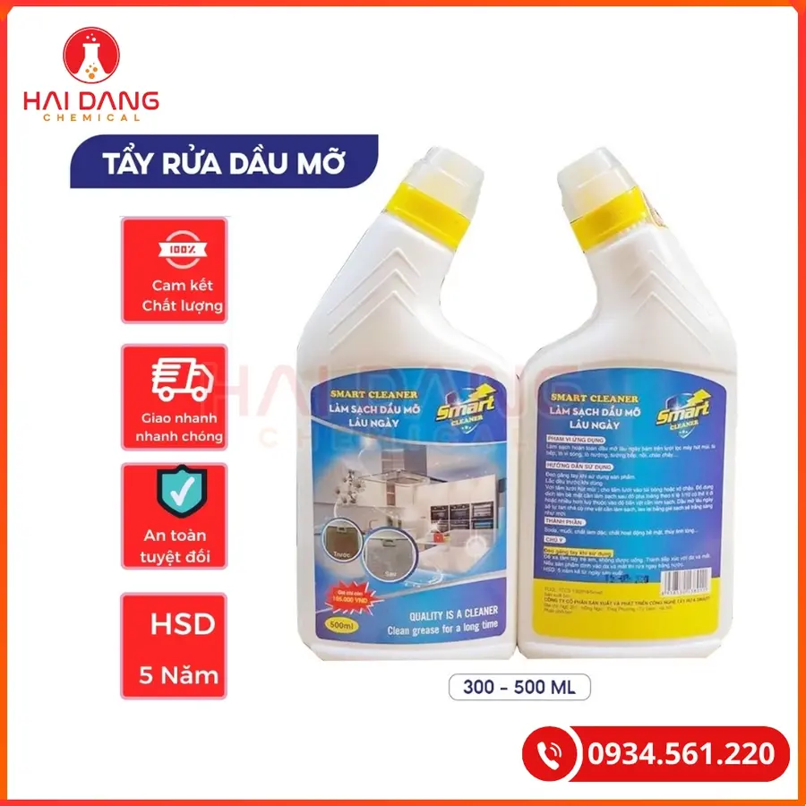 Smart Cleaner Tẩy Dầu Mỡ Việt Nam 300ml Chai Cho Hóa Chất Tẩy Rửa | Giá Tốt Quảng Ninh