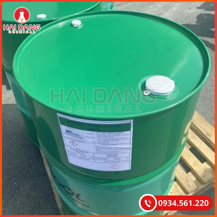 Mono Ethylene Glycol (MEG) Thái Lan 225kg/Phuy Dung Môi Công Nghiệp | Giá Tốt Quảng Ninh