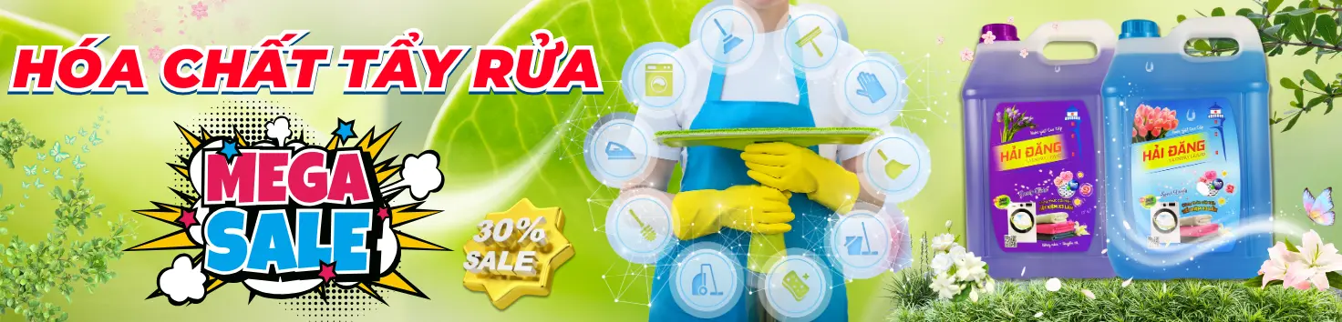 Banner hóa chất tẩy rửa